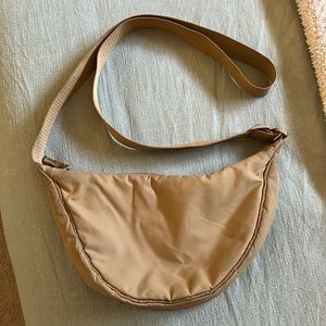 Uniqlo Round Mini Shoulder Bag - Brown/Beige